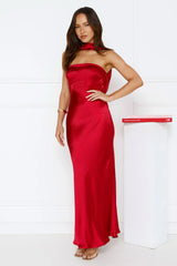 Precious Pearl Satin Maxi Dress