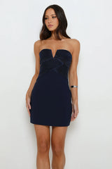 Sparkling Essence Strapless Mini Dress