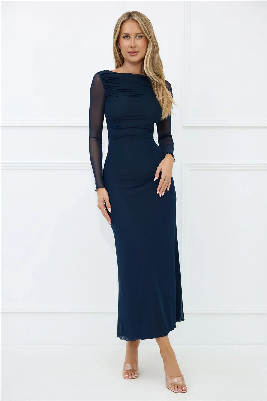 Thinking Pretty Long Sleeve Maxi Dress