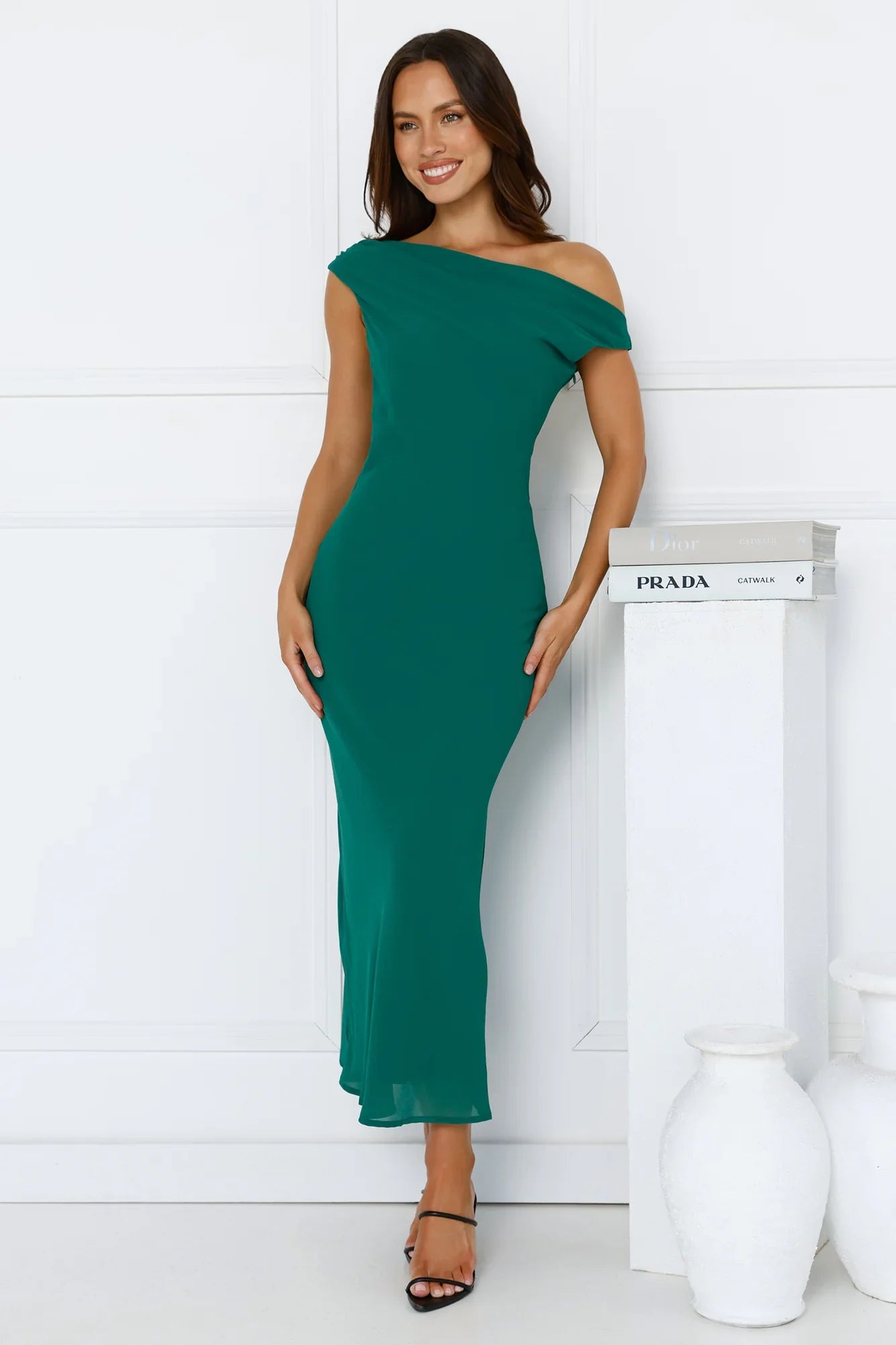 Xenia Off Shoulder Midi Dress
