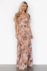 Ardley Maxi Dress | Taupe Floral