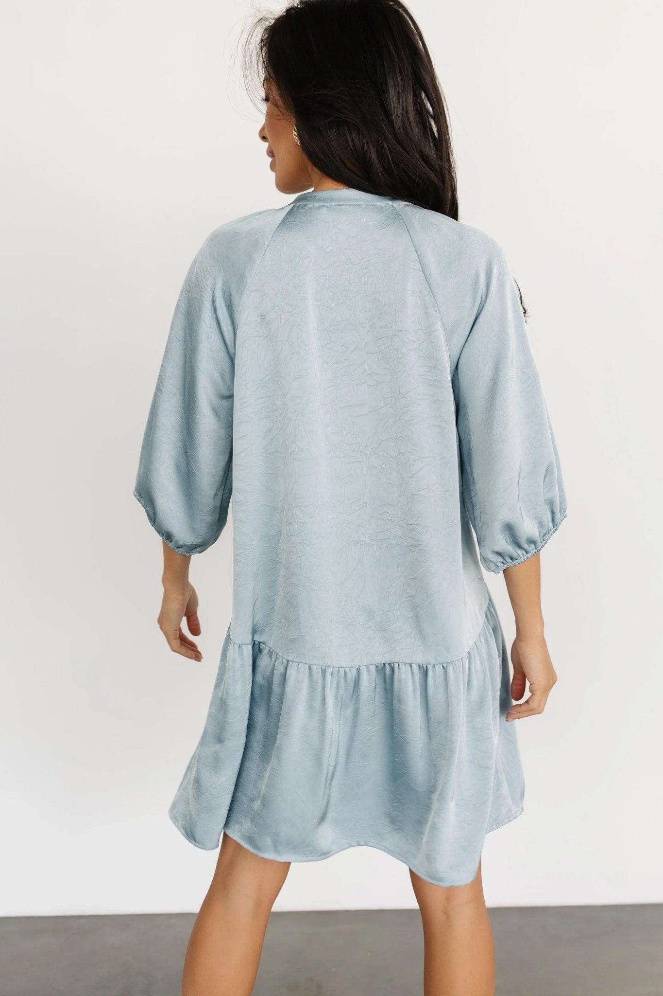 Janice Button Dress | Blue