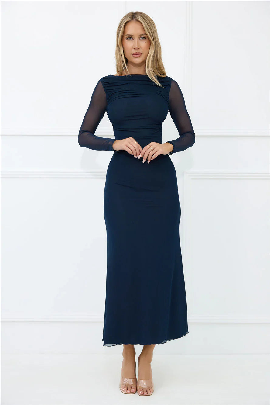 Thinking Pretty Long Sleeve Maxi Dress