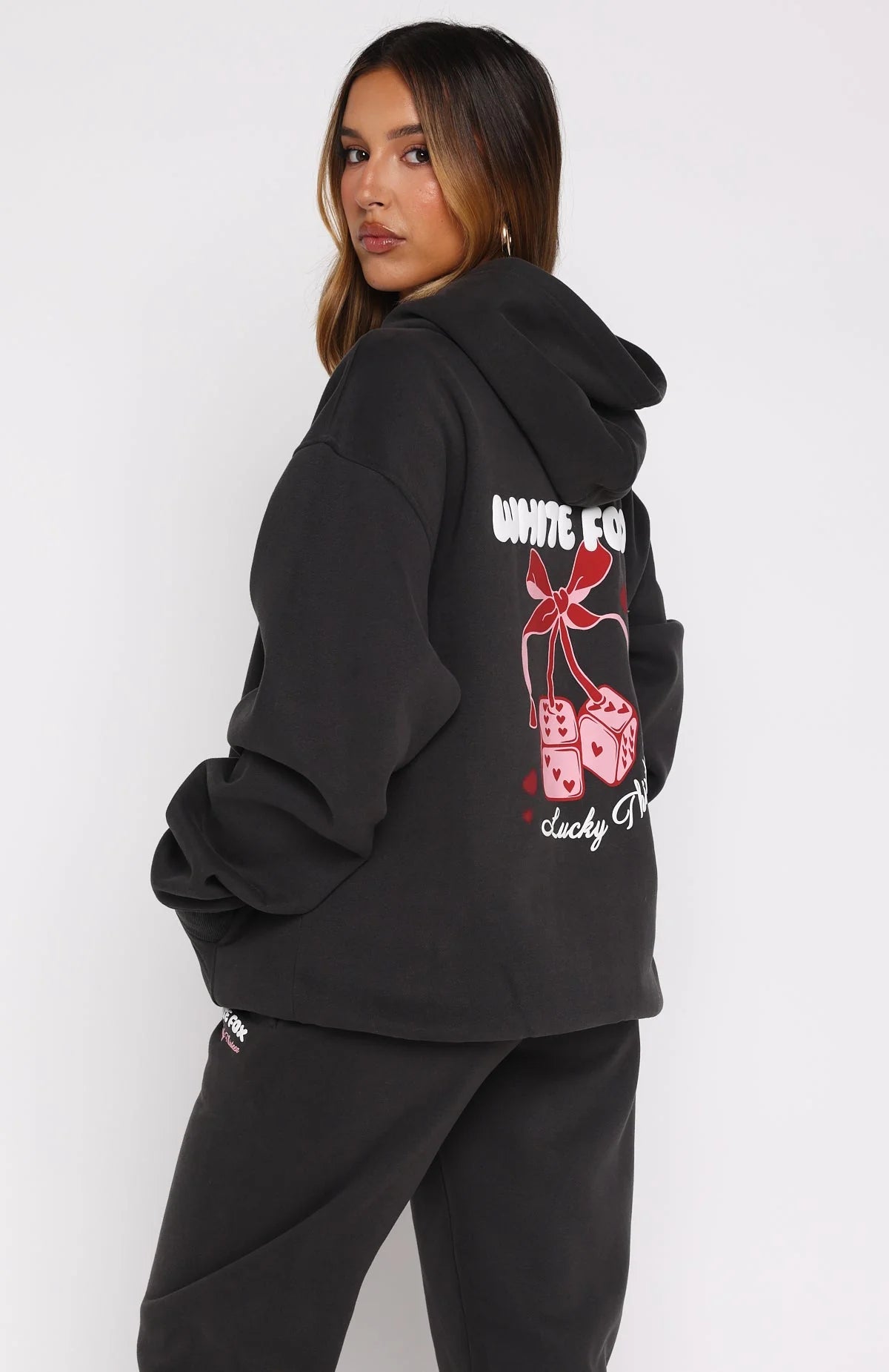 Lucky Thirteen Cheyenne Oversized Hoodie Charcoal