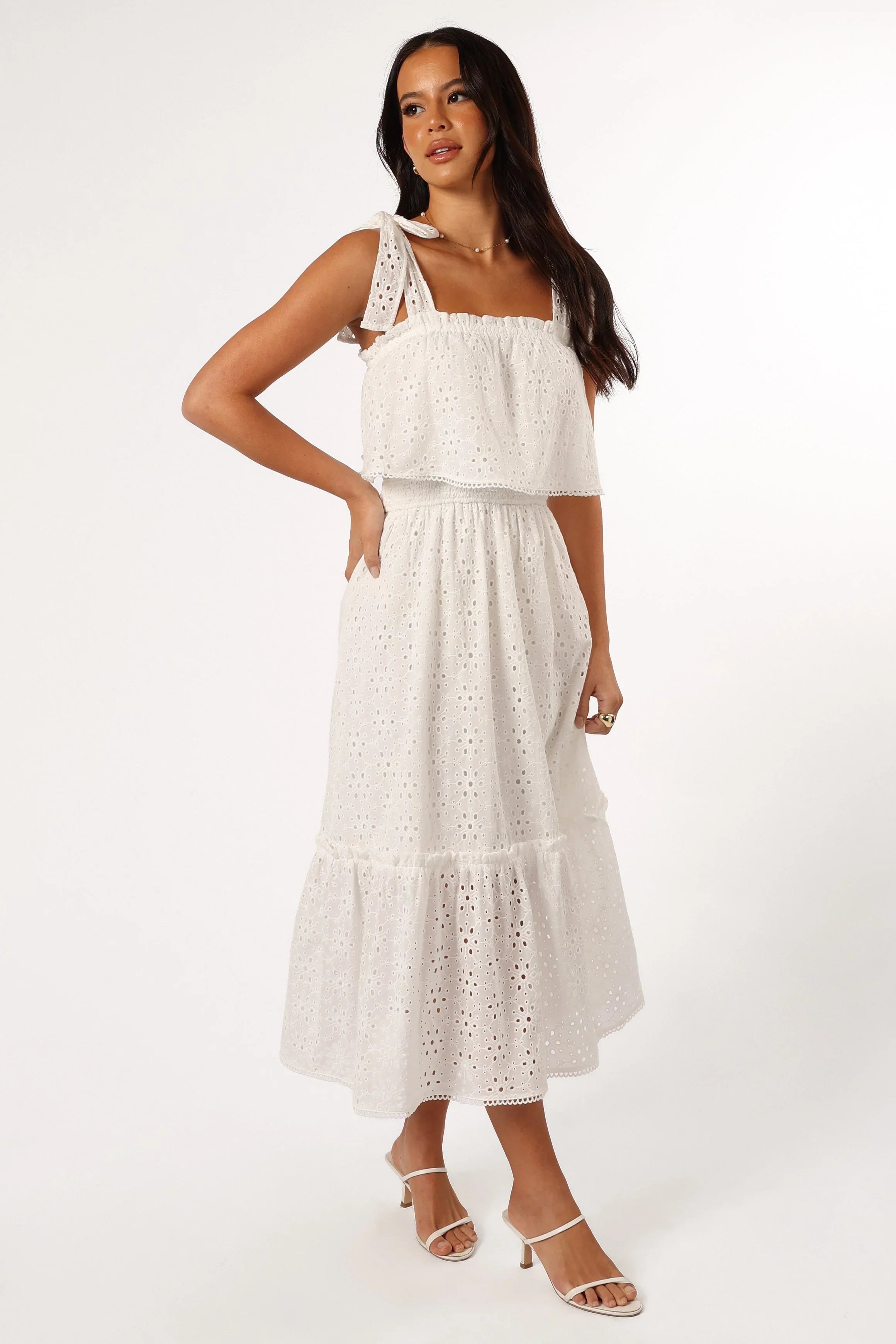 Esther Midi Dress - White