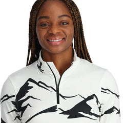 Womens Figure 8 Half Zip - White
