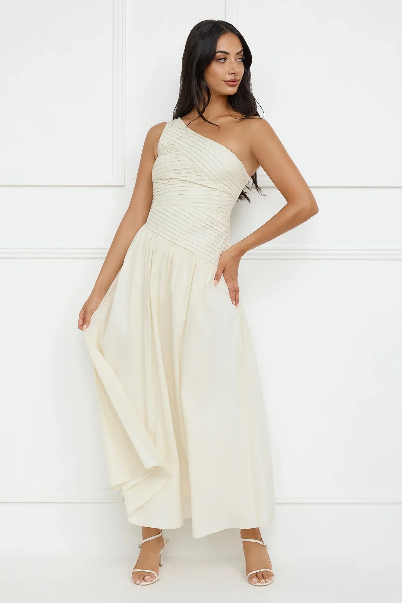 Seashell Moments One Shoulder Maxi Dress