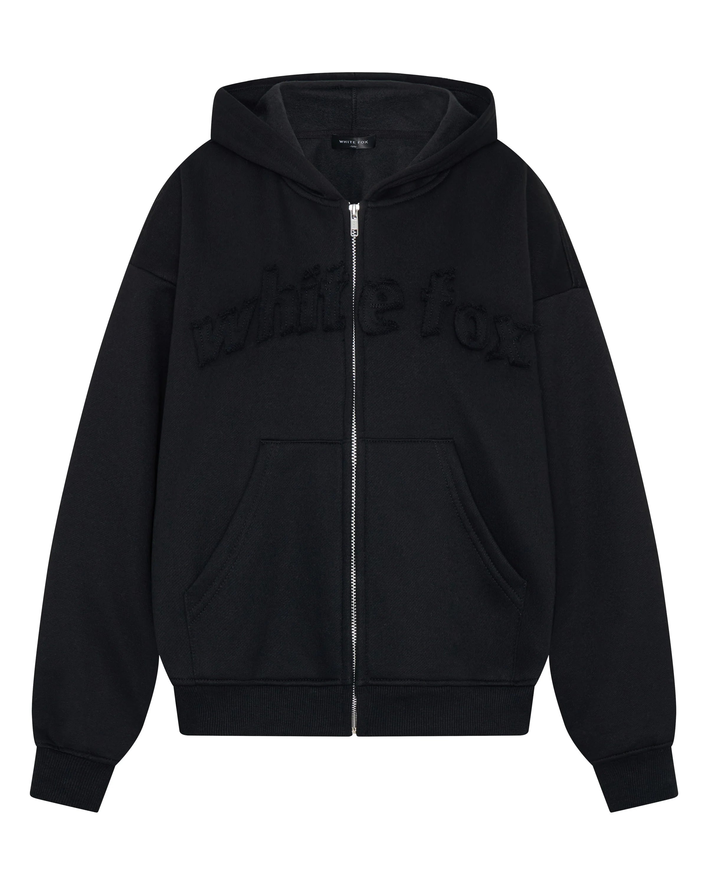 From The Archives Lexi Boxy Zip Front Hoodie Black