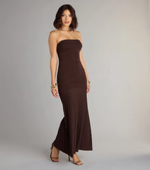 All Eyes On You Strapless Maxi Dress