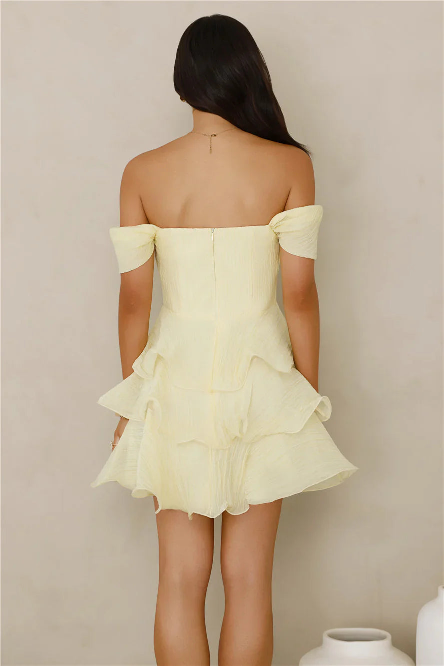 Pretty In The Sun Off Shoulder Mini Dress