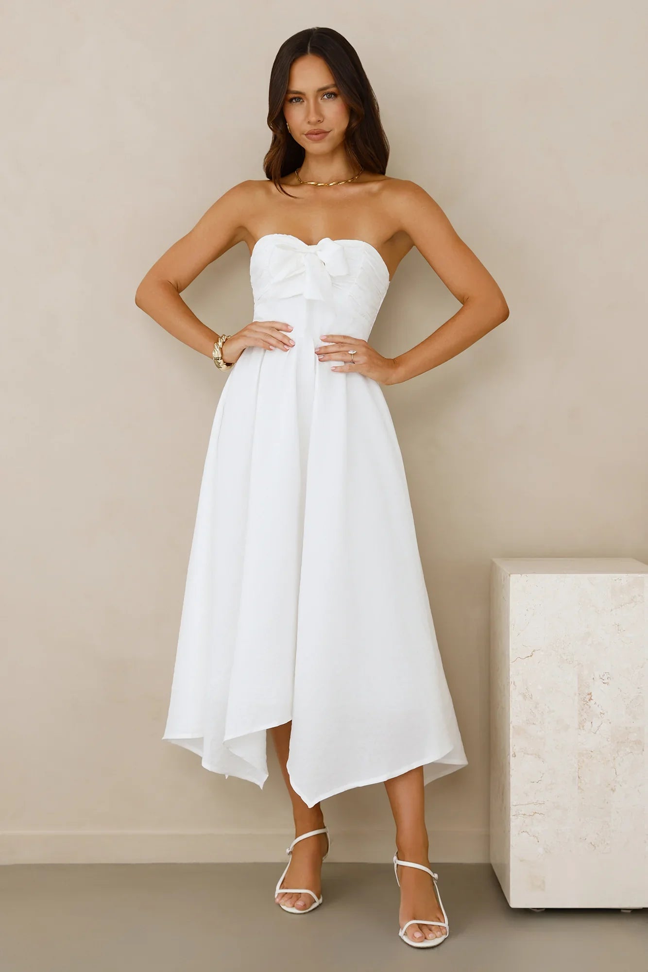 Saltwater Soul Strapless Midi Dress