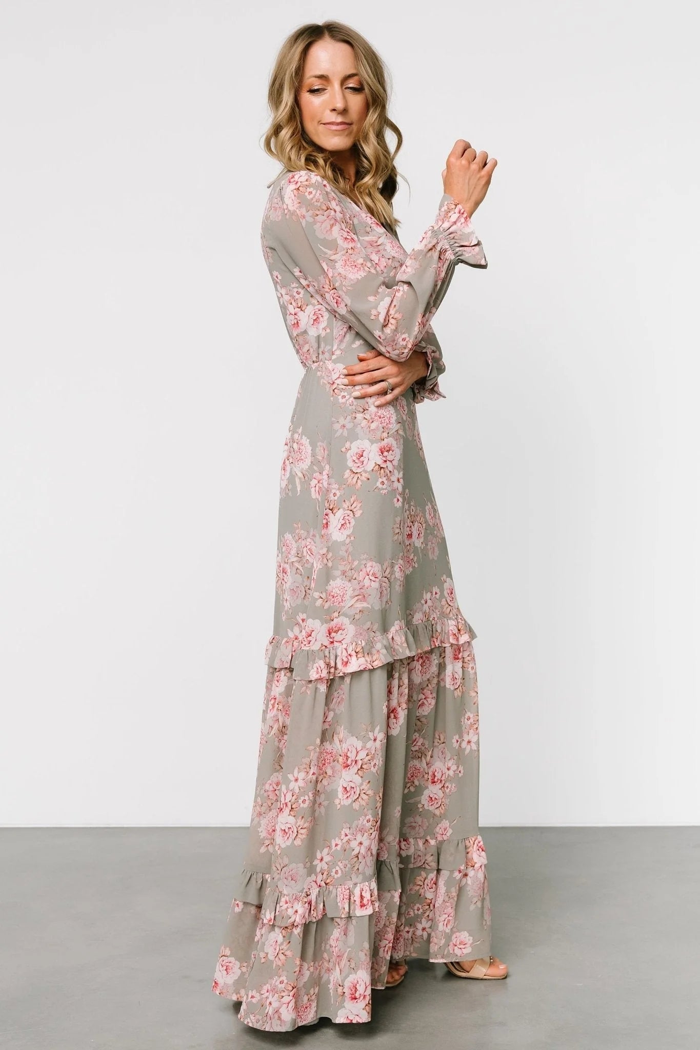 Liliana Maxi Dress | Dusty Sage + Rose