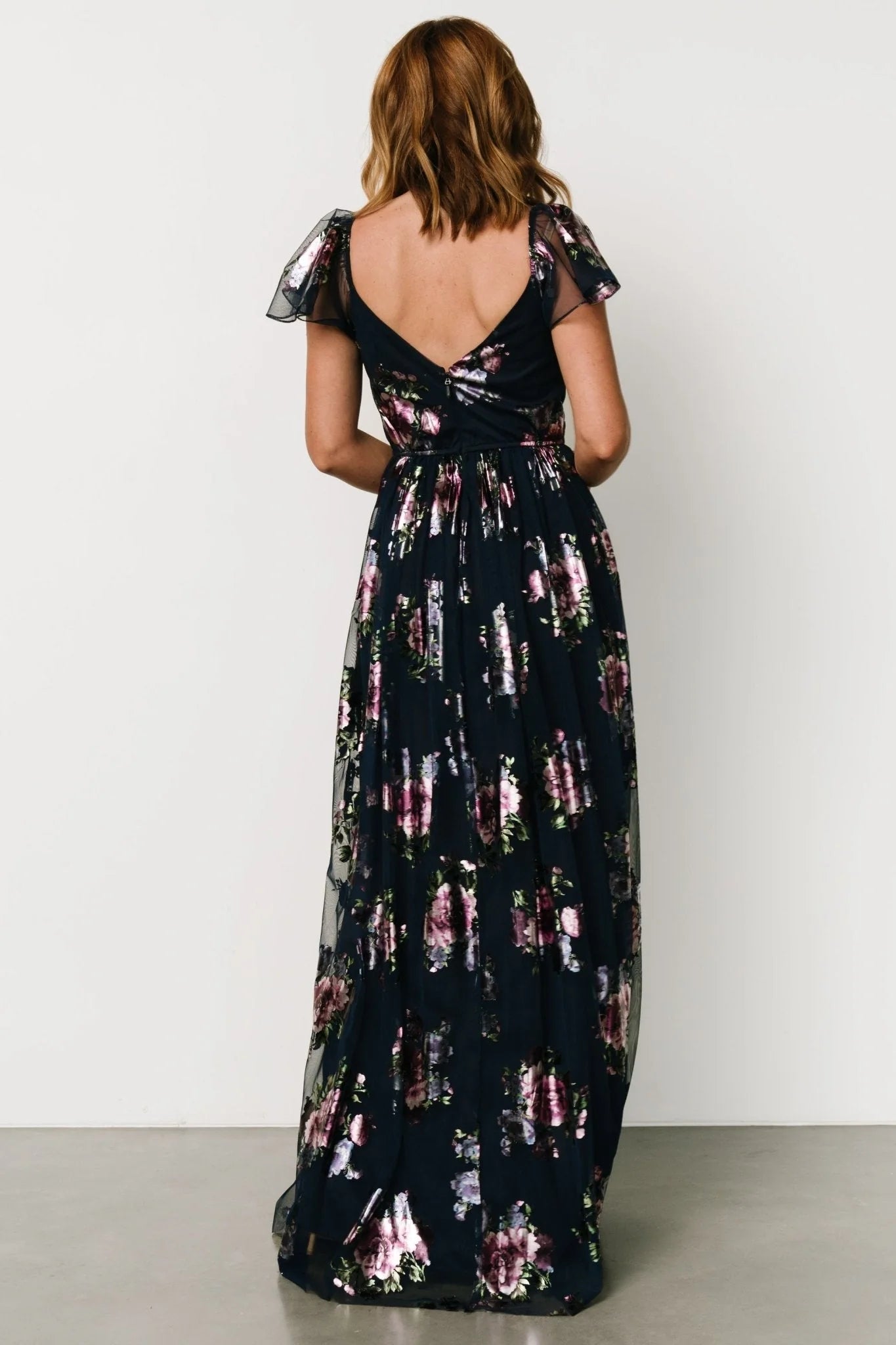 Devany Maxi Dress | Navy Multi