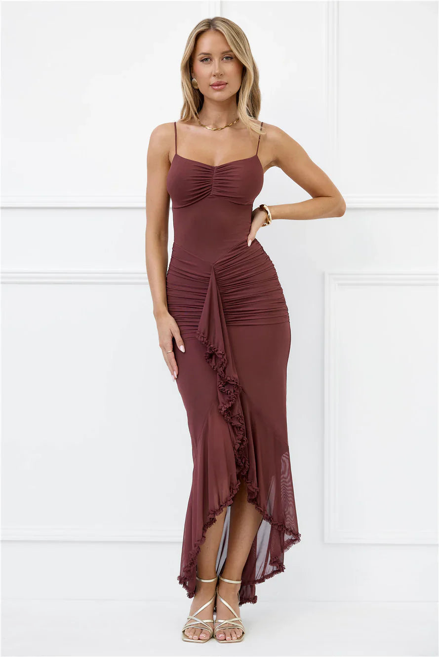 Shimmer In The Dark Mesh Maxi Dress