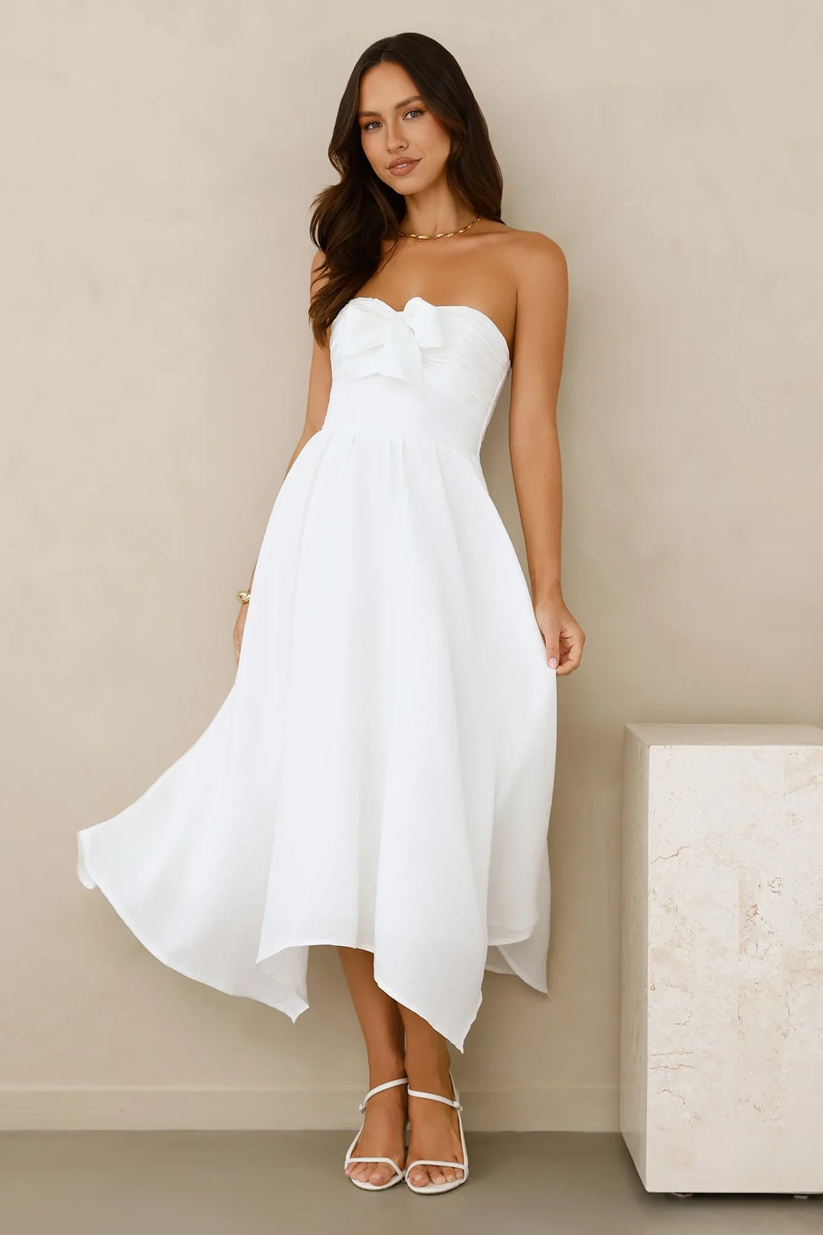 Saltwater Soul Strapless Midi Dress