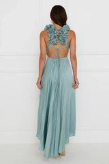Something Special Satin Midi Dress Sage